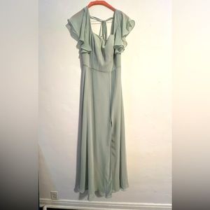 Long Prom/Bridesmaid Dress In Safe Color.